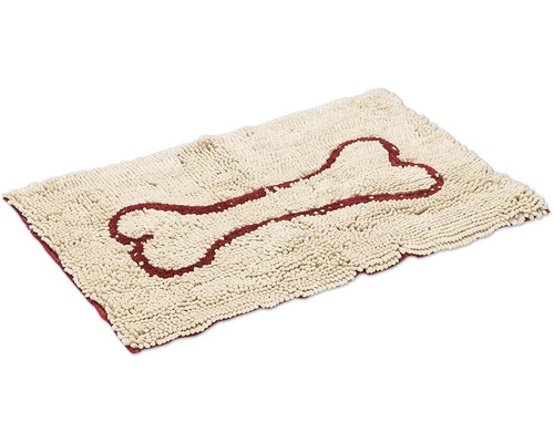 Tapis anti-salissures Dirty Dog tapis de porte os 78 x 51 cm beige microfibres, microfibres Tapis rectangulaire anti-salissures avec motif d''os pour chiens