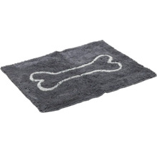 Tapis pour chien gris avec motif d''os