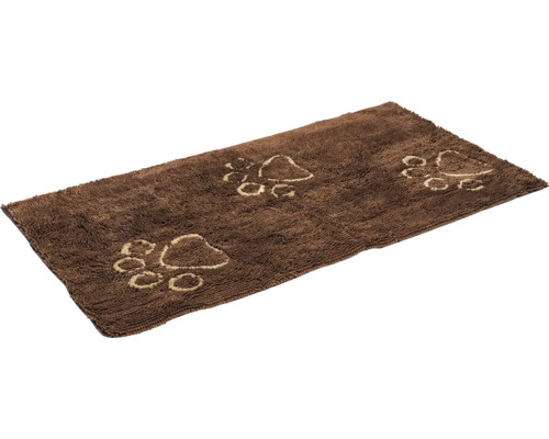 Schmutzmatte Dirty Dog Türmatte Runner Pfoten152 x 76 cm braun Mikrofaser, Microfaser Braune Fußmatte mit Pfotenabdruckmuster