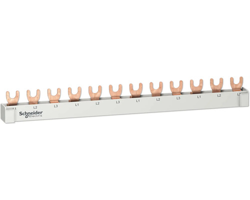 GSC R9XFH312 Phasenschiene Resi9 Gabel, 3P, 12 TE, 63A, ablängbar