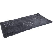 Paillasson gris avec empreintes de pattes
