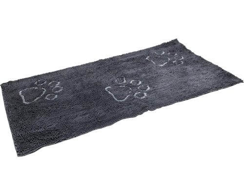 Paillasson gris avec empreintes de pattes