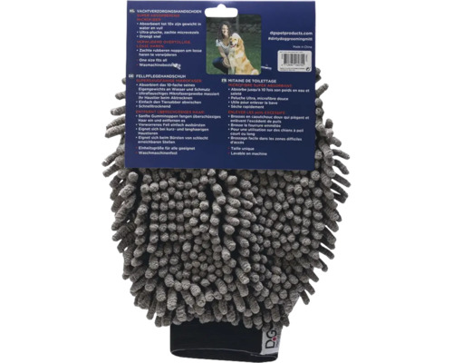 Gant de toilettage pour animaux de compagnie en microfibres