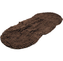 Tapis de bain marron en textile
