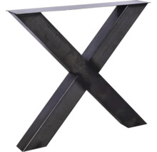 Piètement de table en acier en forme de X