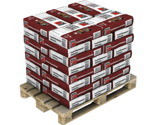 Palette de sacs de mortier léger