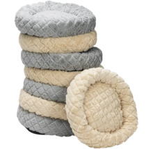 Pile de lits ronds pour animaux de compagnie en tissu