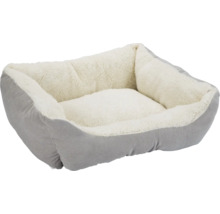 Panier pour chien gris avec intérieur doux et rembourré