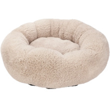 Panier rond en peluche pour animaux