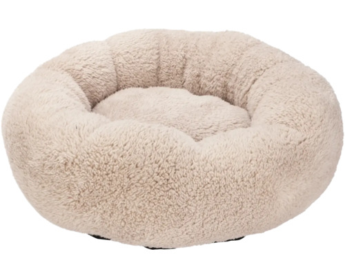 Panier rond en peluche pour animaux