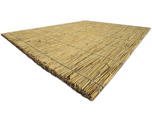 Plaque isolante en roseaux Rapidolehm 125 x 100 x 2 cm Tapis de roseaux pour la décoration de jardin ou comme écran d''intimité