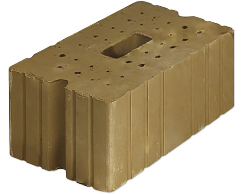 Rapido Massiv-Lehm-Stein 3DF nicht tragend 24 x 17,5 x 11,3 cm Ziegelstein mit Aussparungen und Nut-Feder-System