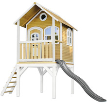 Holzspielhaus mit Rutsche und Leiter für den Garten