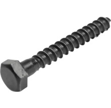 Holzschraube 6-Kant DIN 571 8x60 mm HCP schwarz 25 Stück