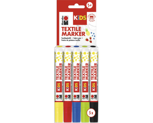 Crayons pour textile KIDS lot de 5
