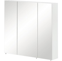 Spiegelschrank Möbelpartner Basic 70 x 16 x 70 cm weiß hochglanz 3-türig