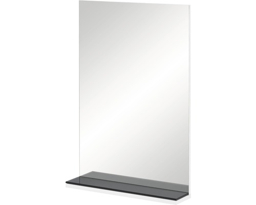 Badspiegel mit Ablage Möbelpartner Moris BxHxS 50.1x78.6x13 cm weiss glanz
