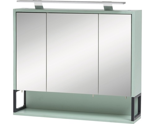 DICTAC Armoire Toilette Miroir avec éclairage 80x13.5x60cm Meuble Miroir  Salle de Bain avec LED,3 Couleur,Prise pour Rasoir, métal Armoire de  Toilette avec Miro…