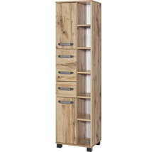 Hochschrank Möbelpartner Milan 400 BxHxT 41,9 x 163,7 cm x 32 cm Frontfarbe eiche natur
