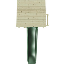 Image d''un toboggan pour enfants avec plateforme en bois.