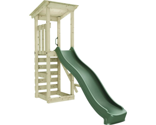 Tour de jeu en bois avec toboggan pour le jardin