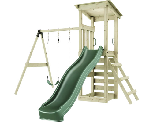 Spielturm mit Schaukel und Rutsche für den Garten