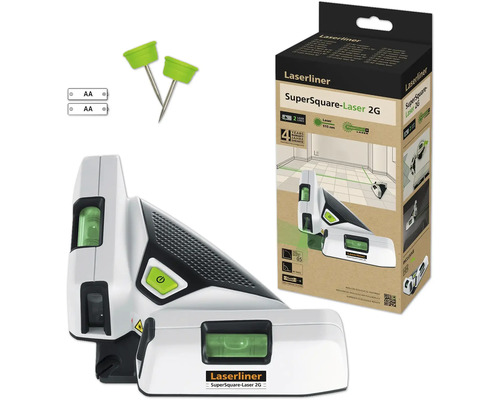 Laserliner SuperSquare-Laser 2G inklusive Zubehör und Verpackung