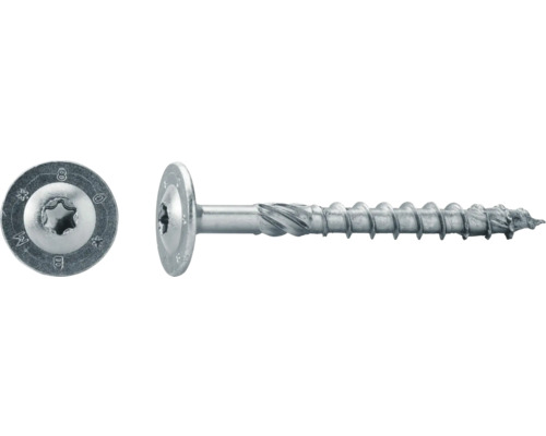 JD Plus Konstruktionsschraube Tellerkopf m. I-Stern 6x80 mm galv. verzinkt 100 Stück