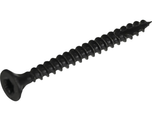Spanplattenschraube Senkkopf m. I-Stern und Schneidkerbe 4,5x30 mm HCP schwarz 50 Stück Spanplattenschraube Senkkopf m. I-Stern und Schneidkerbe 4,5x30 mm HCP schwarz 50 Stück