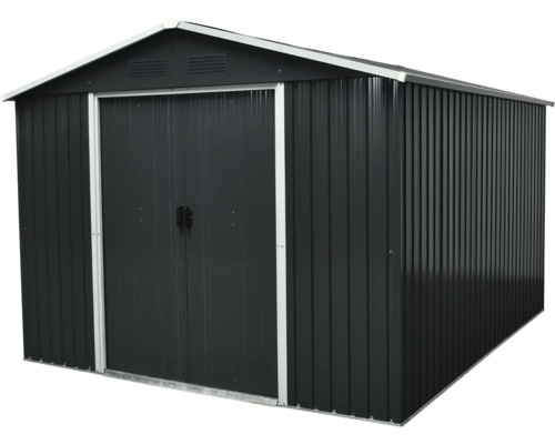 Gartenschuppen aus Metall mit Doppeltür