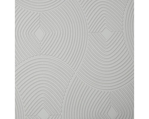 Papier peint intissé 111320 Jewel Ulterior gris Papier peint avec motif géométrique de cercles et de losanges