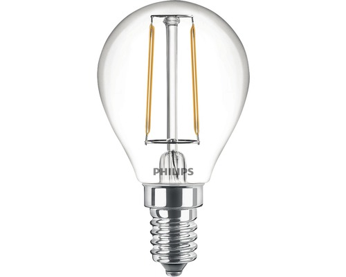 Ampoule sphérique LED transparente P45 E14/2W(25W) 250 lm 2700 K blanc chaud