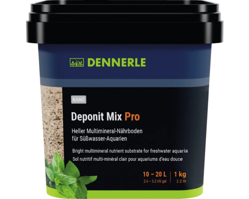 Bodengrund DENNERLE Nano Deponit Mix Pro Black 1 kg für ca. 10 - 20l Aquarien