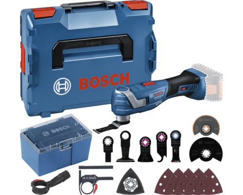 Bosch Professional Akku-Multifunktionswerkzeug Set mit Zubehör und Koffer