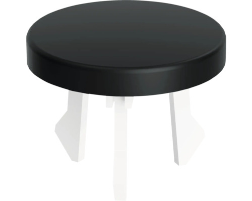 Überlaufkappe VitrA schwarz matt A4516636WTC Runder Möbelgleiter mit drei Befestigungsstiften