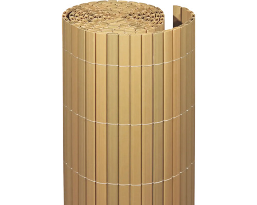 Stabgittersichtschutz videx Rügen 250 x 180 cm teak Rollzaun aus Kunststoff für den Garten