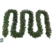 Guirlande de sapin artificielle avec lumières pour la décoration de Noël.