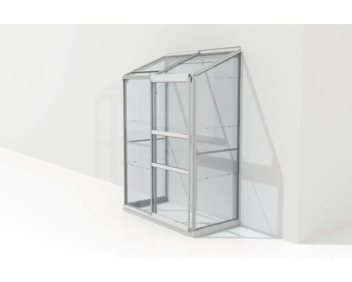 Serre murale avec étagères