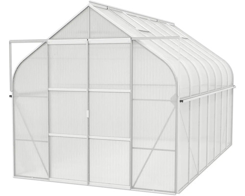 Serre avec porte ouverte