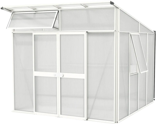 Gewächshaus mit Fenster zur Gartenarbeit