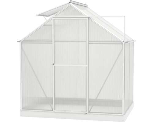 Gewächshaus mit Tür und Oberlicht