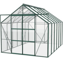 Gewächshaus mit Aluminiumrahmen und Glasscheiben