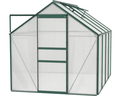 Serre avec cadre en aluminium et plaques en polycarbonate