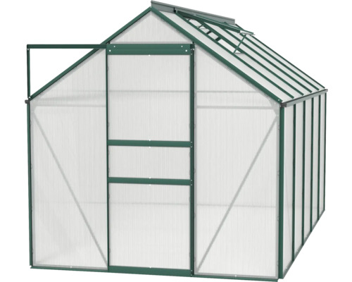 Serre avec porte ouverte