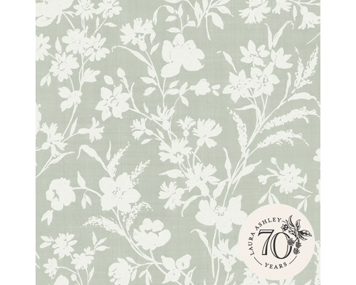 Vliestapete 119855 Laura Ashley Blumen graugrün Tapete mit Blumenmuster