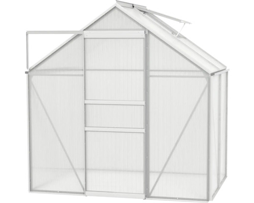 Serre avec porte et fenêtre ouvertes