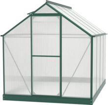Gewächshaus mit Polycarbonatplatten und Metallrahmen für den Garten