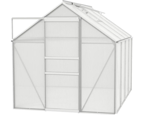 Gewächshaus mit geöffneter Tür