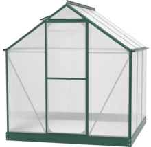 Serre avec plaques en polycarbonate et cadre en aluminium