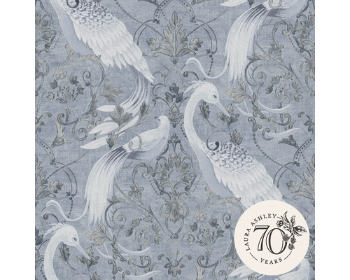 Papier peint avec motif d''oiseaux et d''ornements